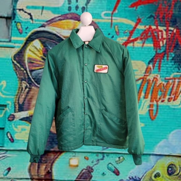 Vintage 70s Green Work Jacket - Picture 1 of 6